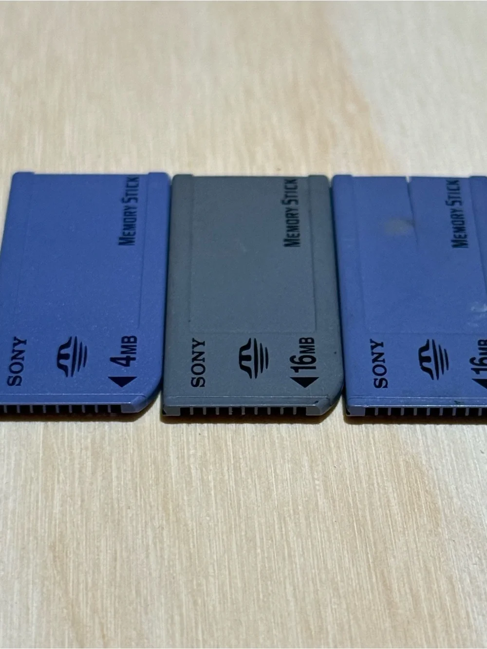 3-Sony 4/16MB Memory Stick Cards OEM UNTESTED Preowned Read Description Below!